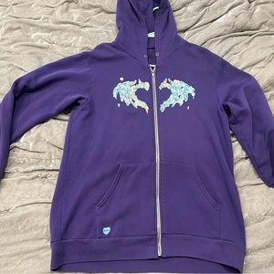Purple candy clandestine industries zip up hoodie